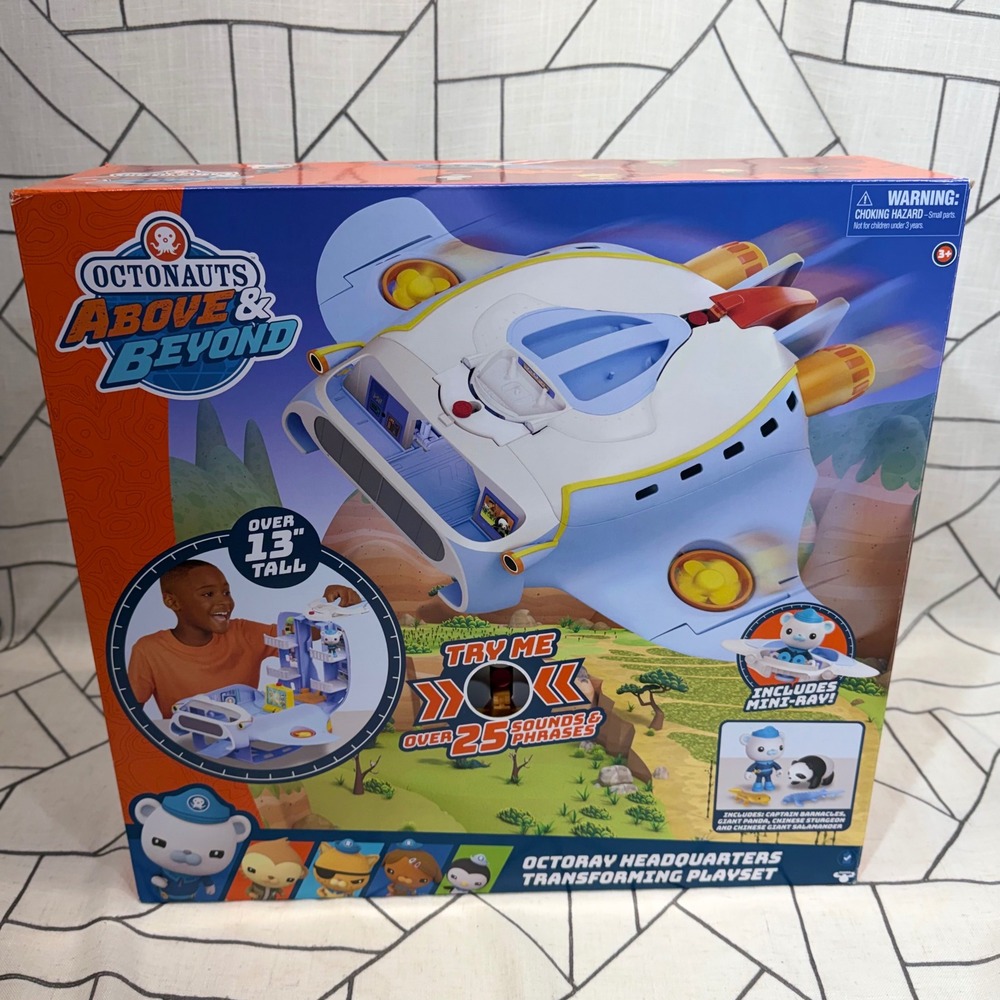 Octonauts Octoray Headquarters Transforming Playset OS White Blue 25+ Sounds